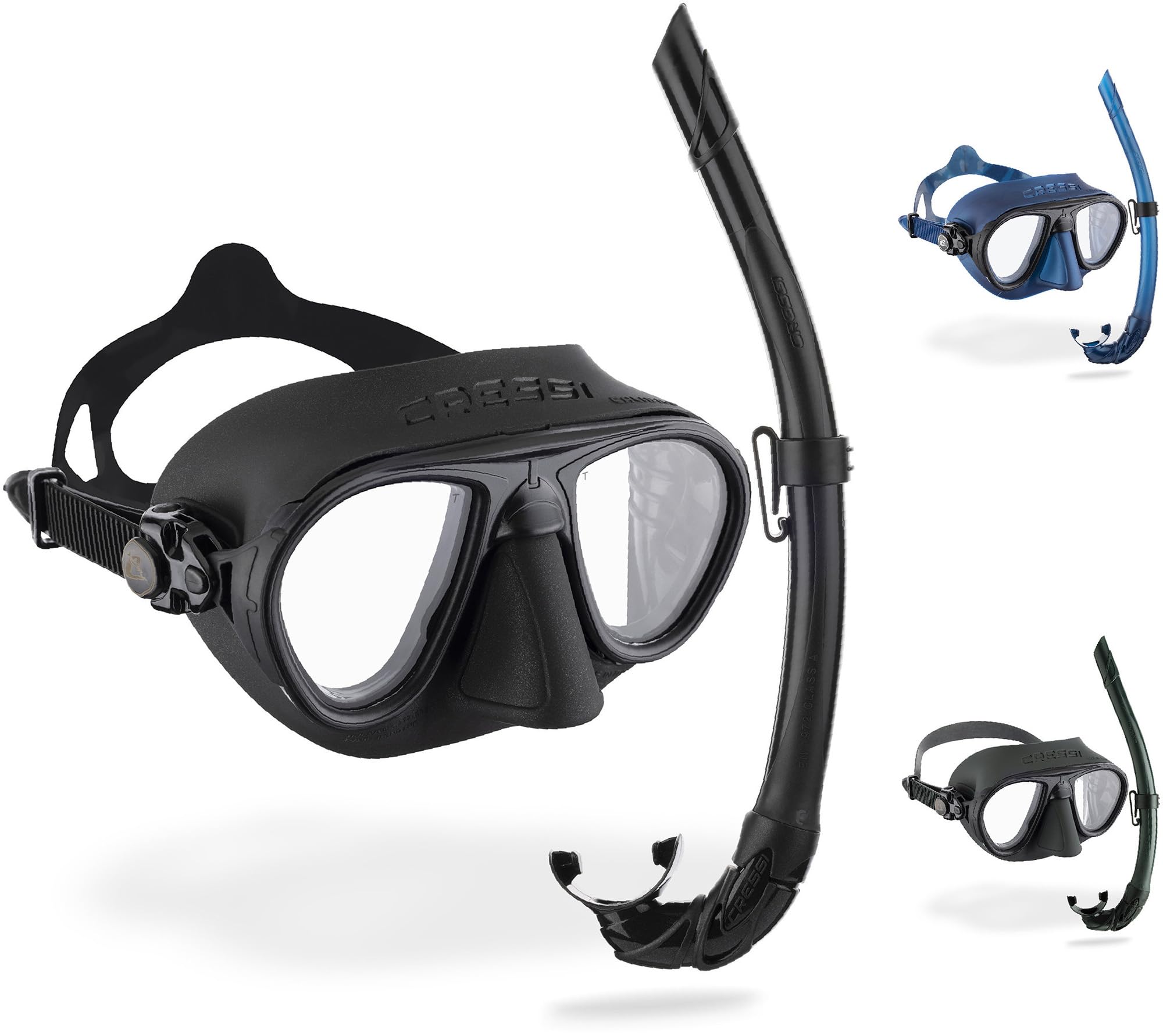 Cressi Calibro & Corsica Snorkeling Fins - Lightweight & Comfortable for Scuba Diving, Swimming, and Beach Travel (Black) - Perfect for Ocean Adventures, Pool Training, and Tropical Vacations