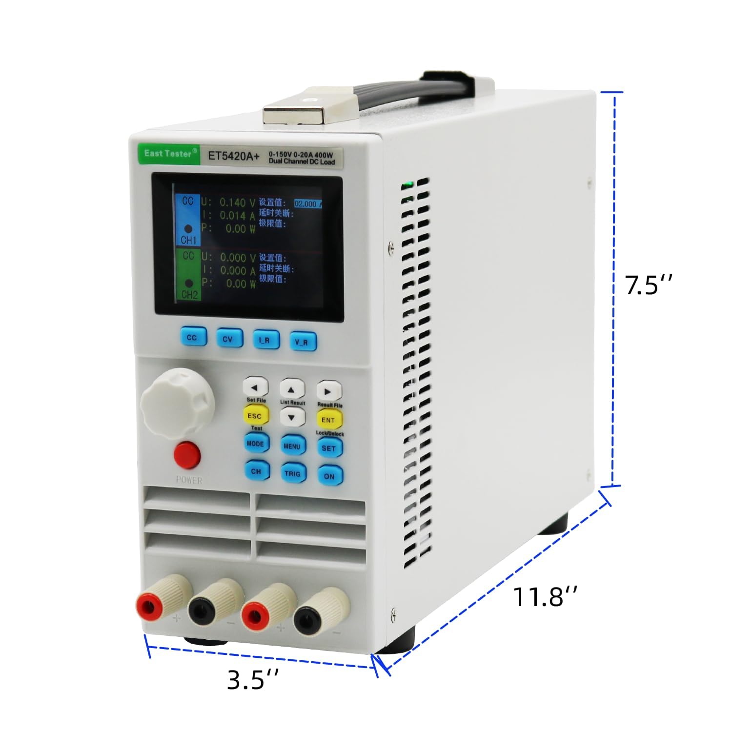 Programmable DC Electronic Load Tester ET54A+ - Battery Capacity Tester with Constant Current/Voltage Mode for Power Supply, USB Charger & Switch Testing (ET5420A+) - Perfect for Lab, DIY Electronics & Industrial Applications