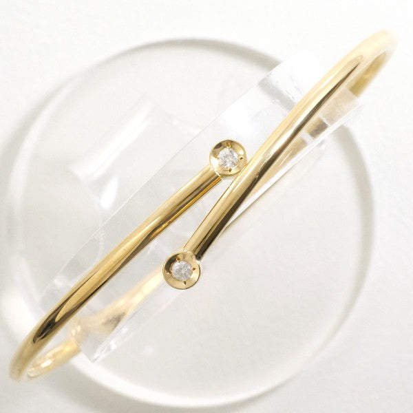 18K Yellow Gold Diamond Bangle Bracelet for Women - Elegant Stackable Jewelry for Weddings, Anniversaries & Special Occasions