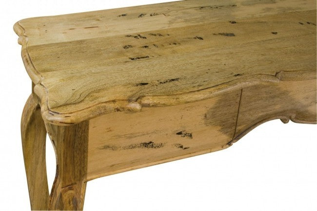French Colonial Style 120cm Honey Brown 1-Drawer Console Table - Perfect for Entryway, Hallway & Living Room Decor