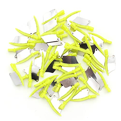 50Pcs Dental Interproximal Wedges with Metal Plastic Wedge Knife & Steel Matrix - Professional Teeth Guard for Dental Procedures, Fillings & Orthodontic Work (Yellow)