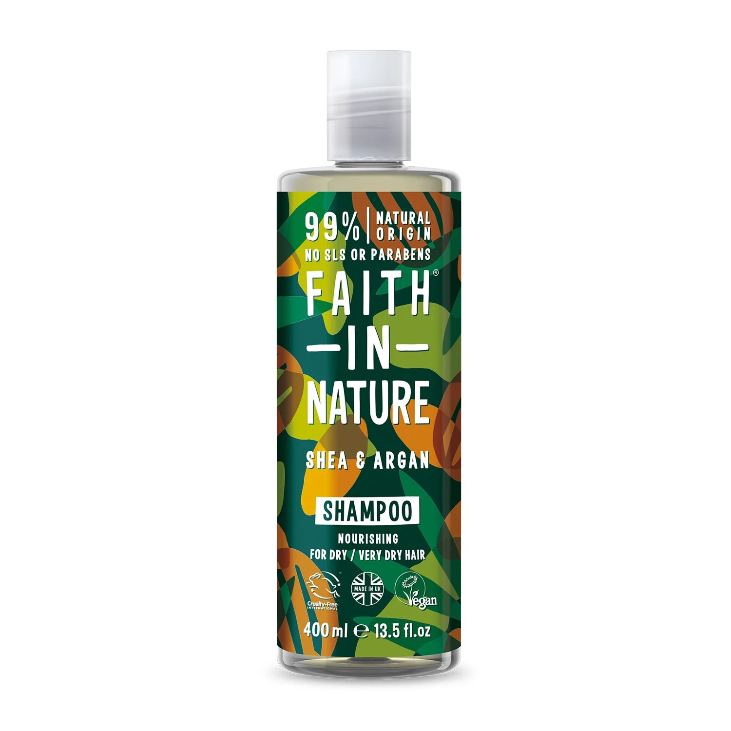 Faith in Nature Shea & Argan Shampoo 400ml - Natural & Organic Hair Care for Dry & Damaged Hair - Sulfate Free, Vegan & Cruelty Free - Perfect for Daily Use & Salon Quality Results at Home