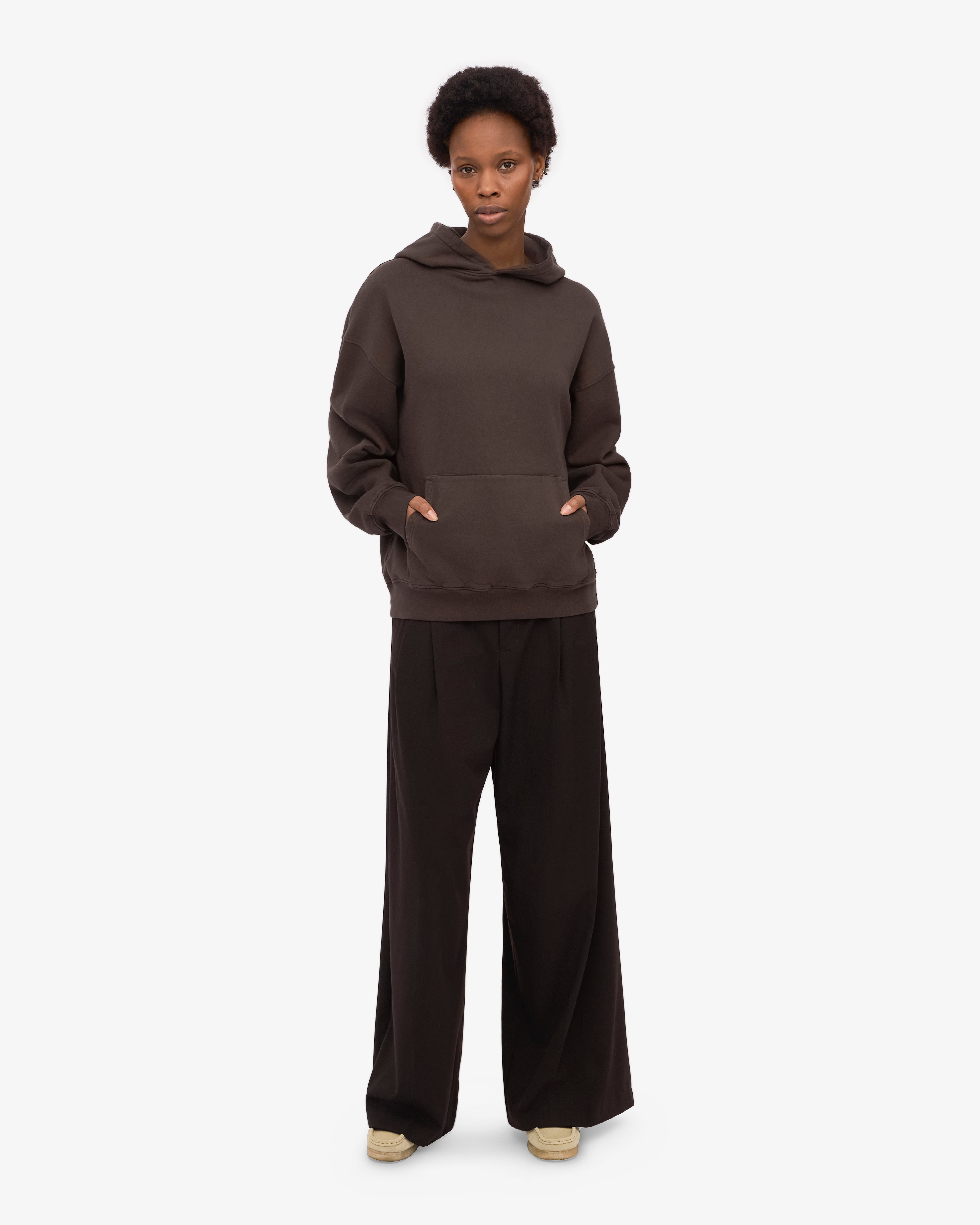 Organic Oversized Hoodie - Coffee Brown | Soft & Comfortable Pullover Sweatshirt for Men & Women | Perfect for Casual Wear, Lounging & Outdoor Activities