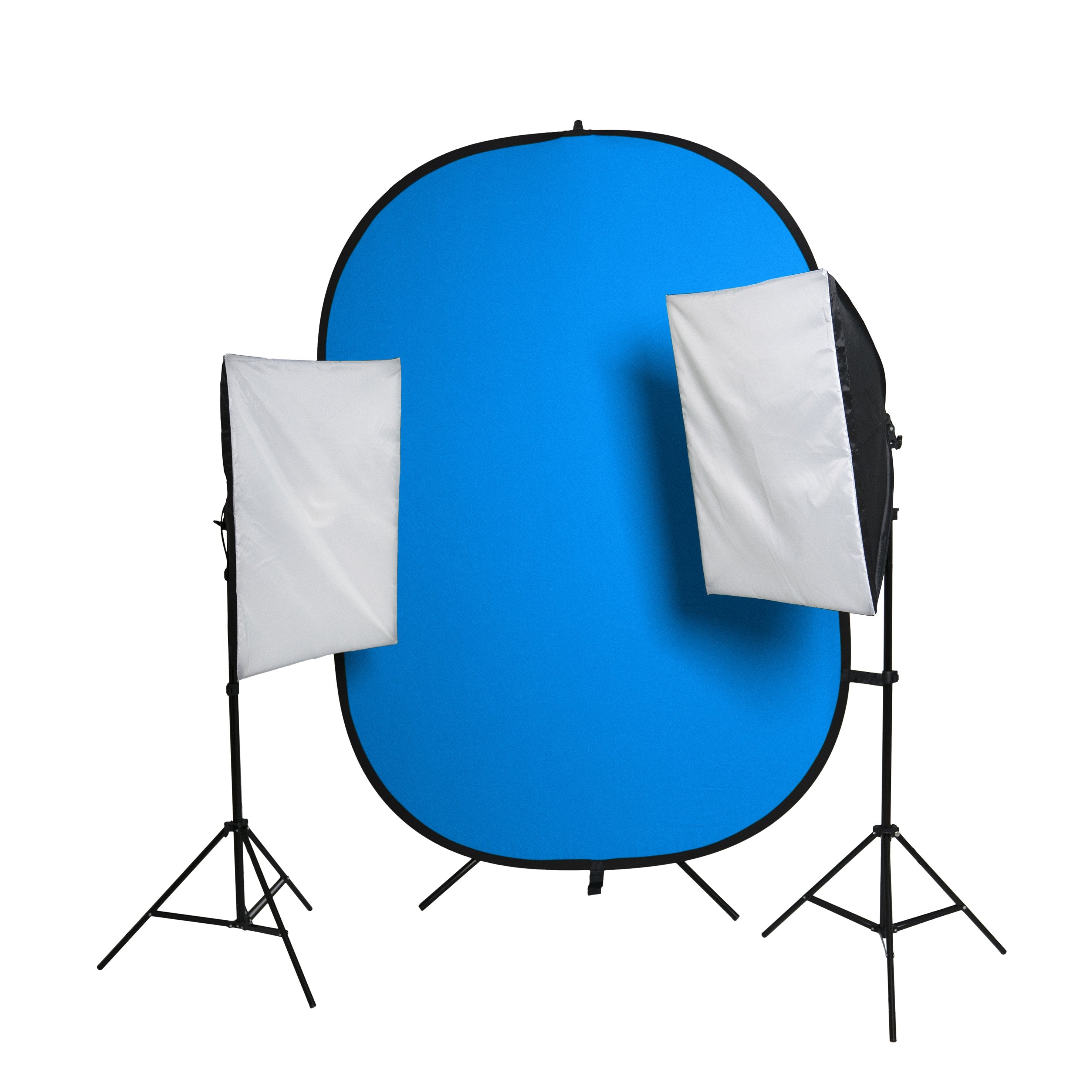 Professional Digital Media Green Screen Kit with Pop-Up Backdrop & Double Softbox Lighting - Perfect for YouTube Videos, Live Streaming, and Photography Studio Setup