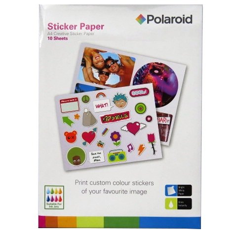 Creative Sticker Bright White Paper for Polaroid - 10 Sheets - Perfect for Scrapbooking, Journaling & DIY Photo Albums