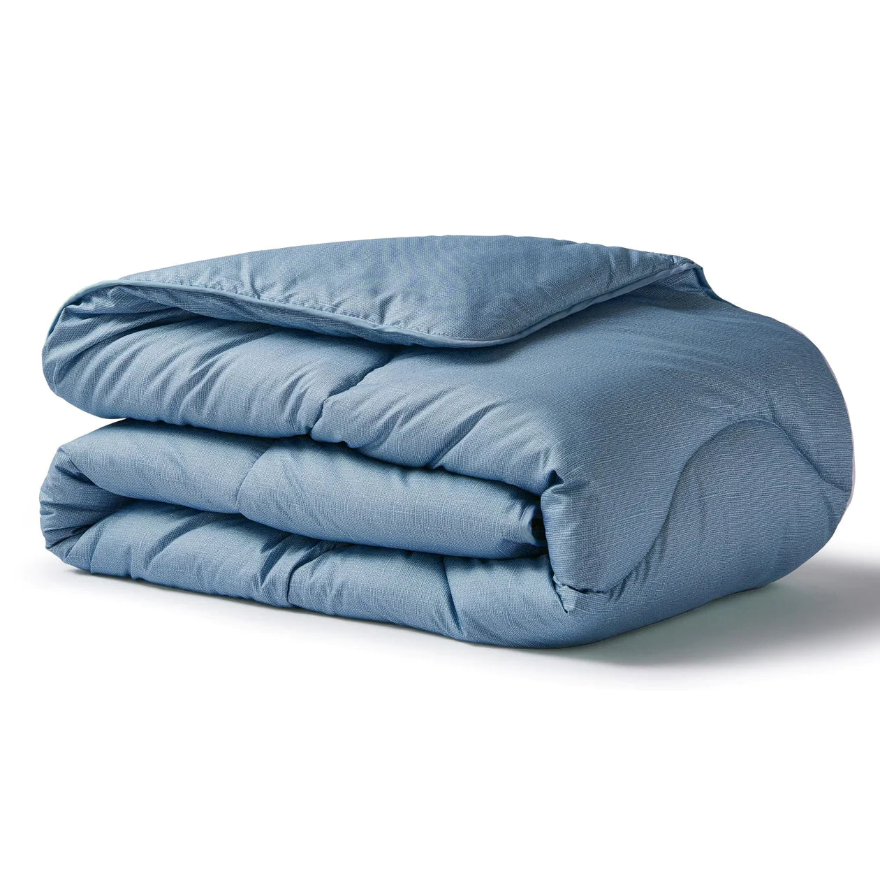 Night Lark® Linen Print Coverless Duvet - Breathable & Lightweight Bedding Set, Twilight Blue - Perfect for Summer & All-Season Comfort in Bedroom, Guest Room, or Vacation Home