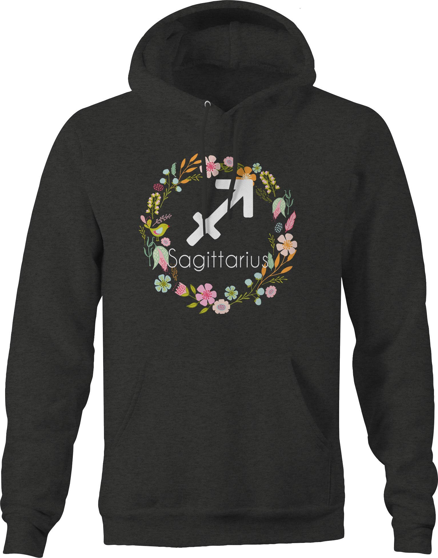 Men's 556 Gear Horoscope Sagittarius Hoodie - Dark Gray Pullover Sweatshirt for Casual Wear & Outdoor Activities