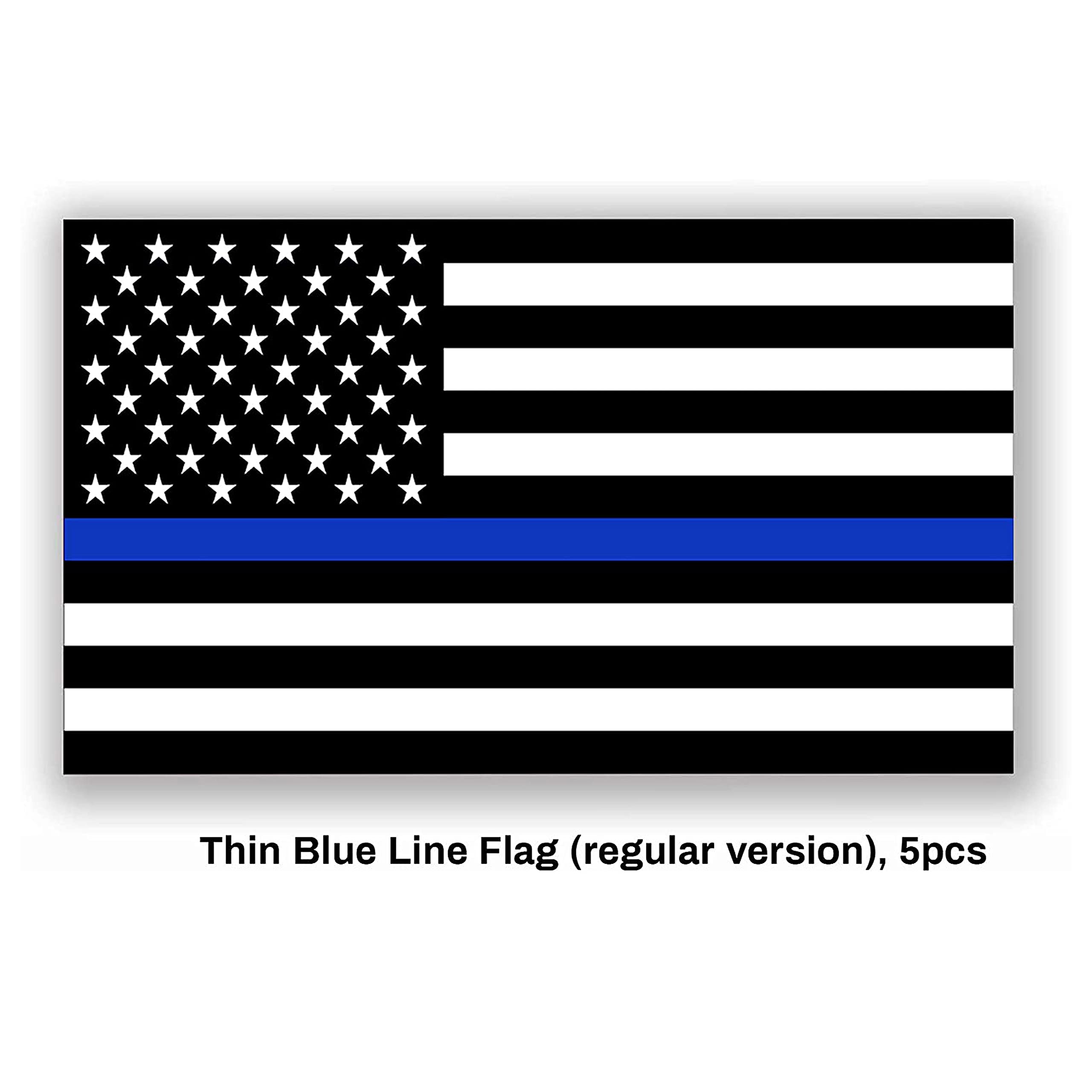 GRITKULTURE Thin Blue Line US Flag Decal Stickers - Pack of 10 (5.1
