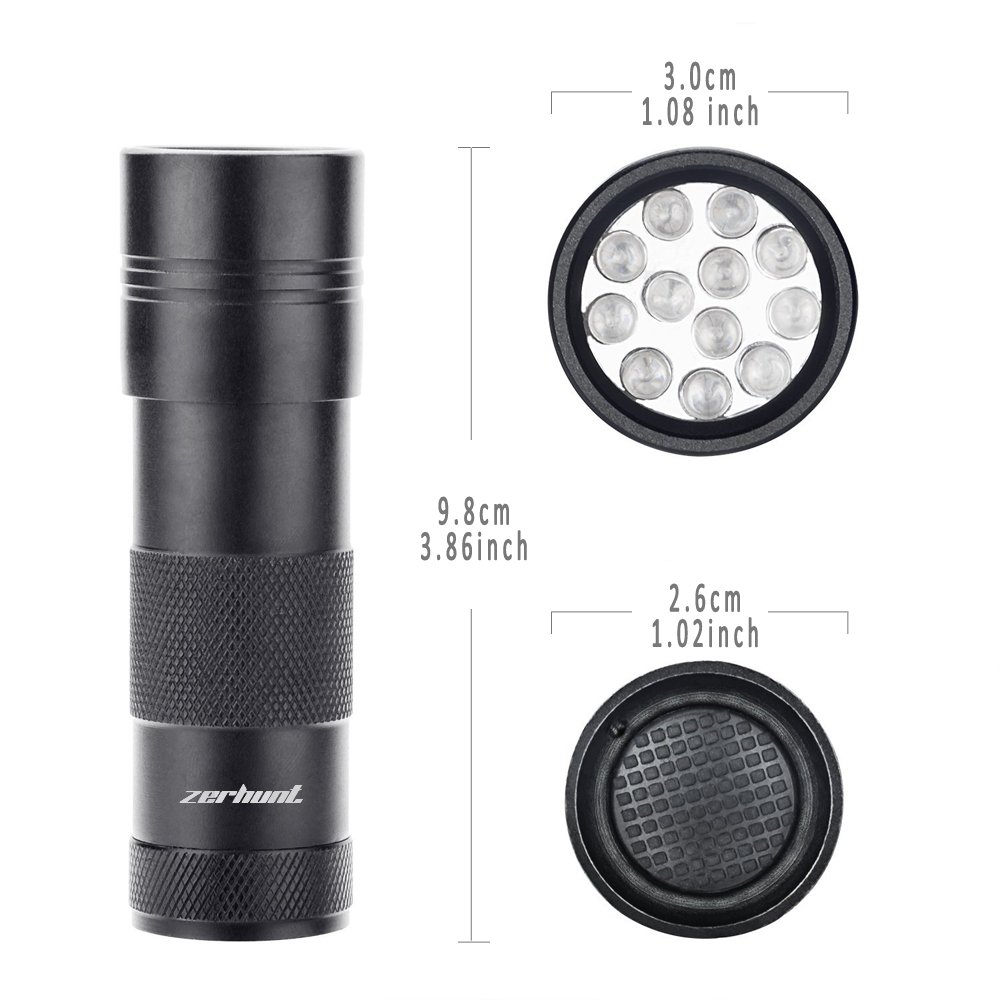 UV Flashlight - Powerful 395nm LED Blacklight for Detecting Pet Stains, Urine & Fluids | Find Hidden Stains on Carpets, Rugs & Furniture | Includes 3 AAA Batteries | Perfect for Pet Owners, Home Inspection & Crime Scene Investigation