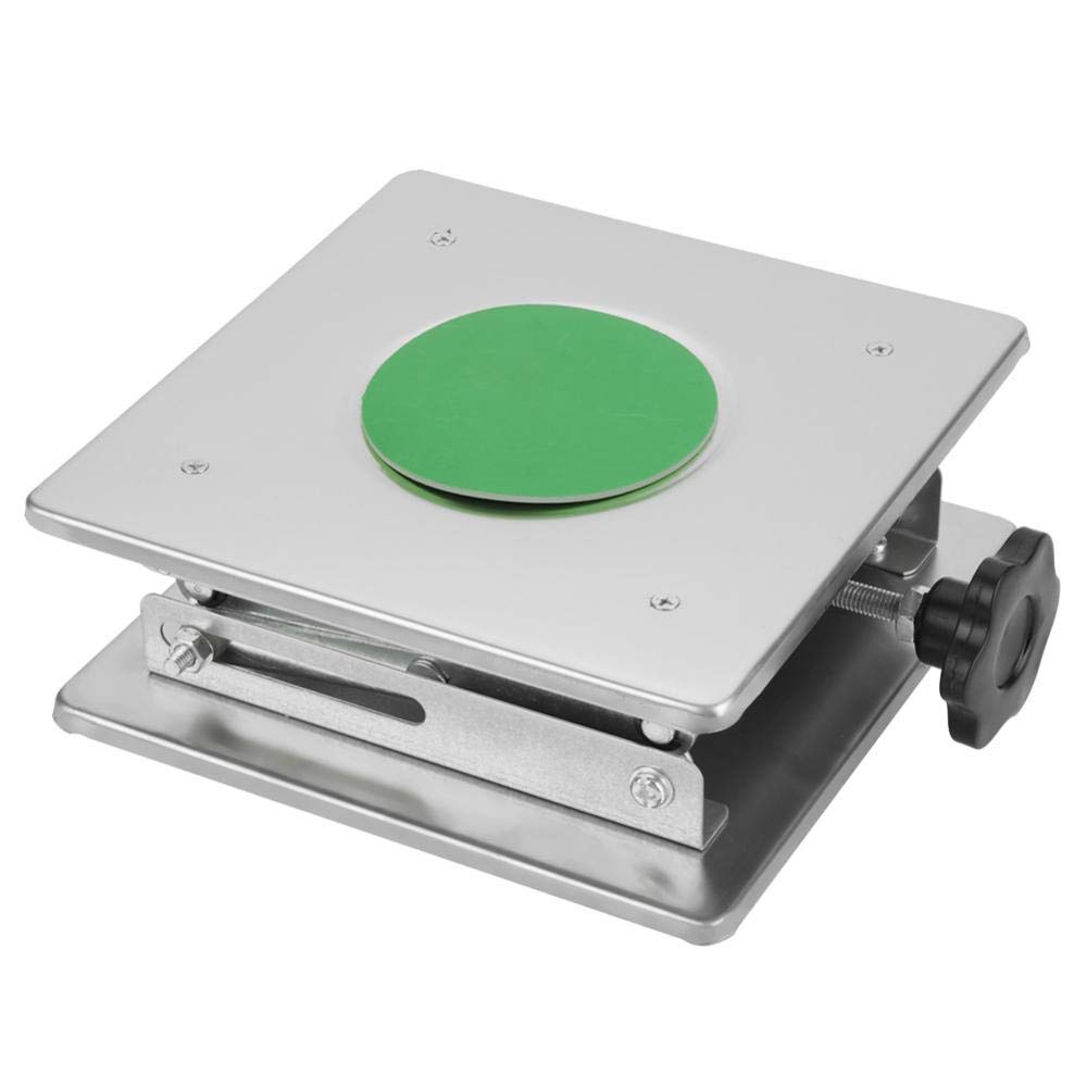 Stainless Steel Lab Jack 200x200x280mm - Height Adjustable Scissor Lift for Science Experiments, Lab Stand Support (15KG Capacity) - Perfect for Microscopes, Lab Equipment & Precision Work
