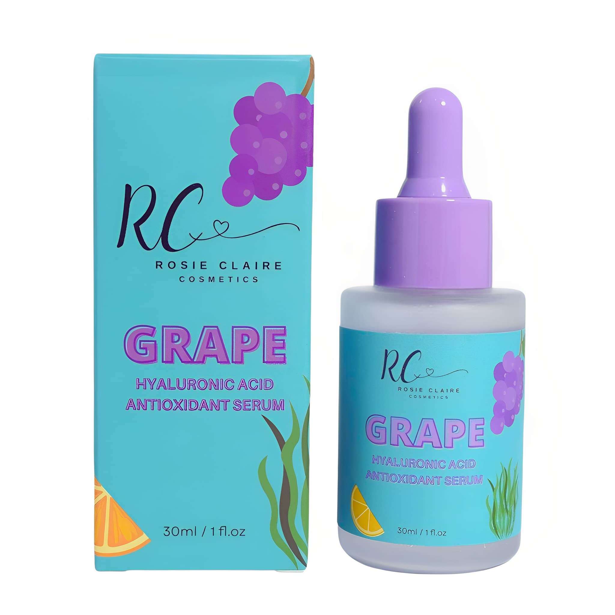 Best Vitamin C Serum for Face with Hyaluronic Acid & Grape Seed Extract - Antioxidant, Hydrating & Anti-Aging Serum for Wrinkles, Fine Lines, Acne Scars & Sun Damage - Cruelty Free Skincare for Daily Glow & Night Repair