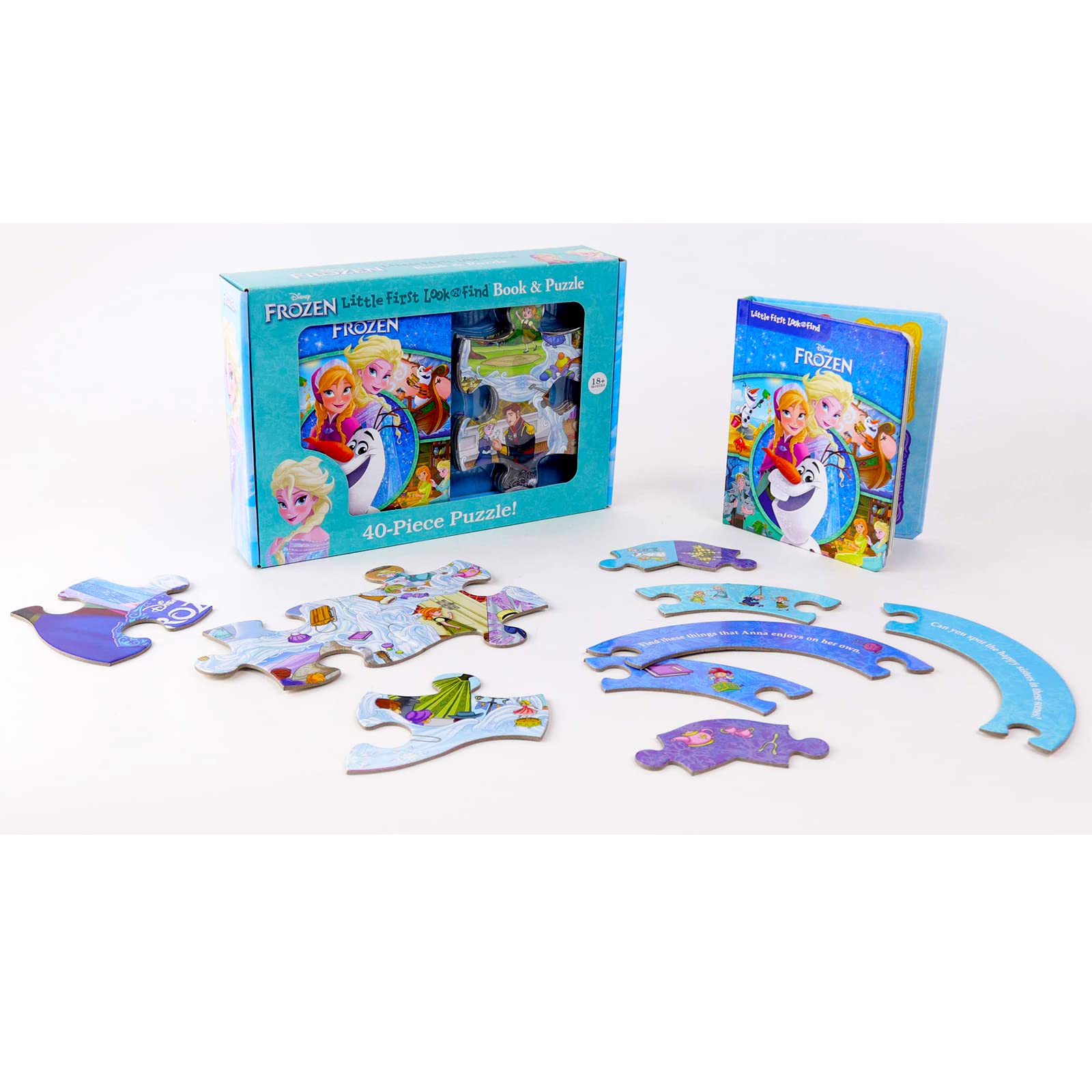 Disney Frozen Floor Puzzles for Kids Ages 3-5 - 60-Piece Jumbo Puzzle Set with Look & Find Activity Book, Stickers | Educational Toys for Toddlers & Preschoolers | Perfect for Birthday Gifts & Indoor Playtime