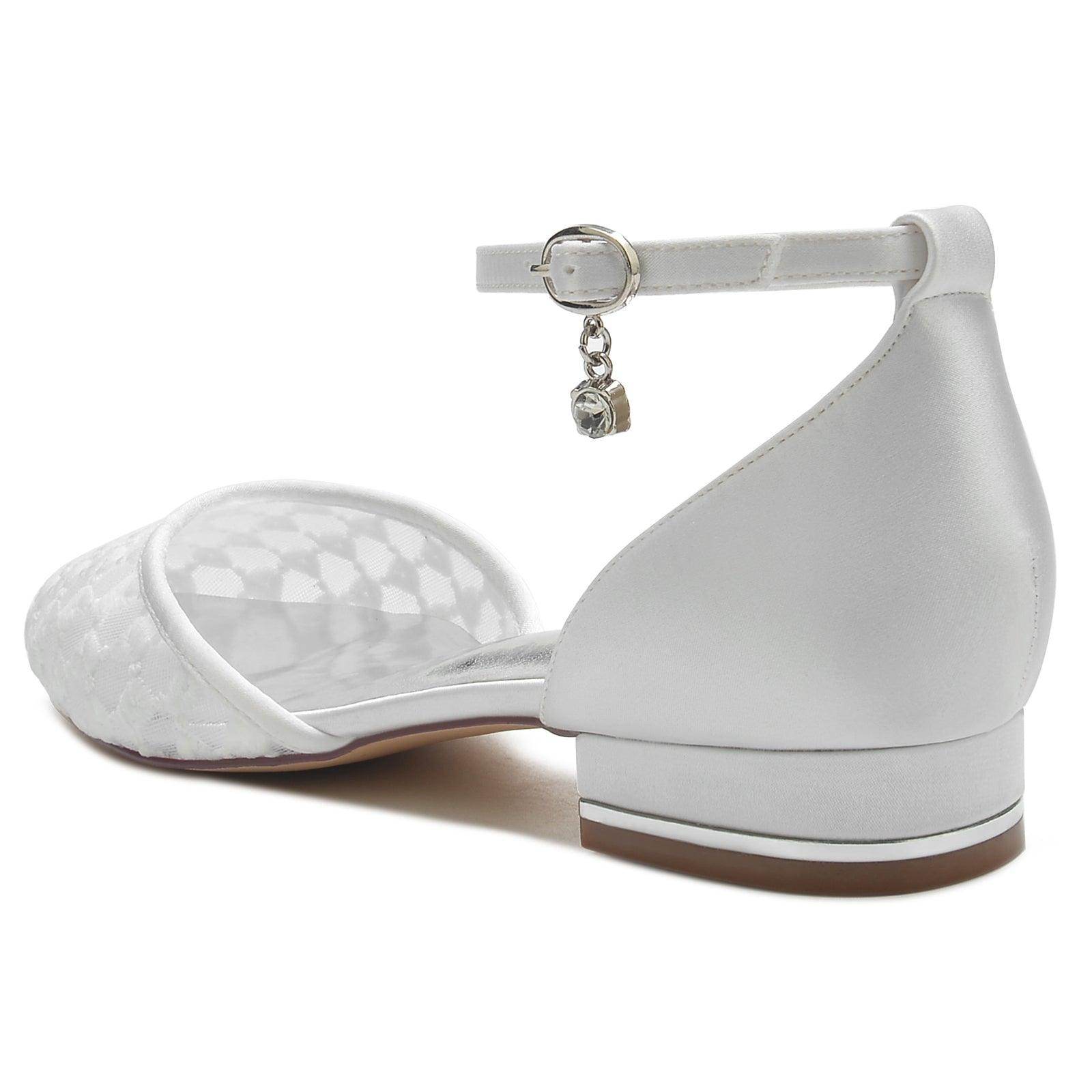 Flat Heel 2.5cm Tulle Ballerina Shoes CK0290 - Comfortable Wedding Bridal Party Dance Shoes for Women
