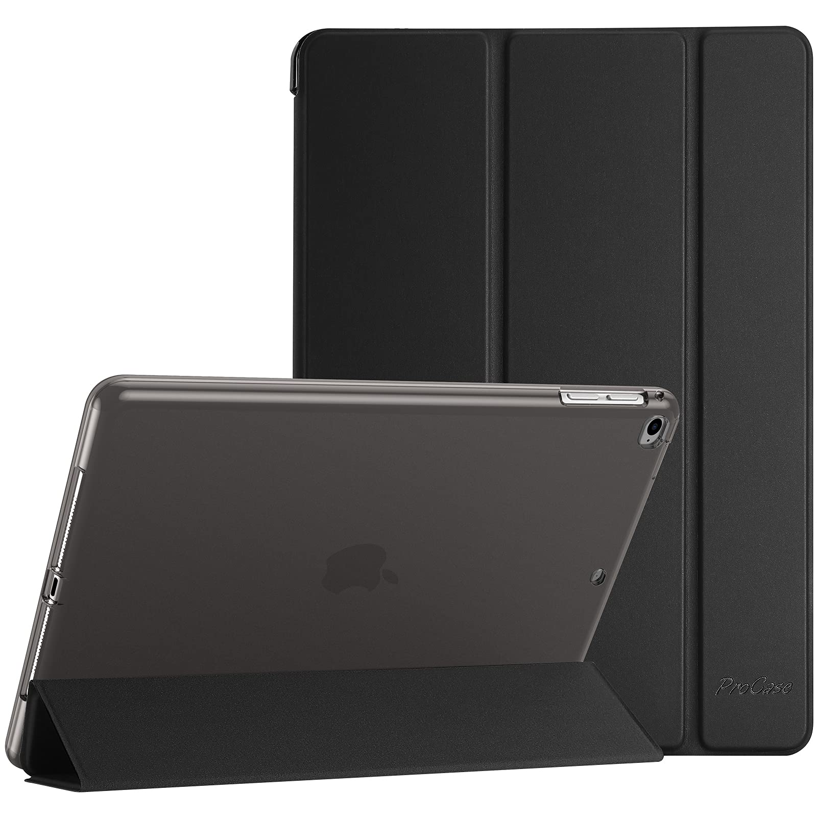 ProCase iPad 9.7 Inch Case - Slim Soft TPU Cover with Stand for iPad 6th/5th Gen, iPad Air 2/Air 1 (2017/2018 Models) | Protective Shockproof Case for Work, School & Travel - Black