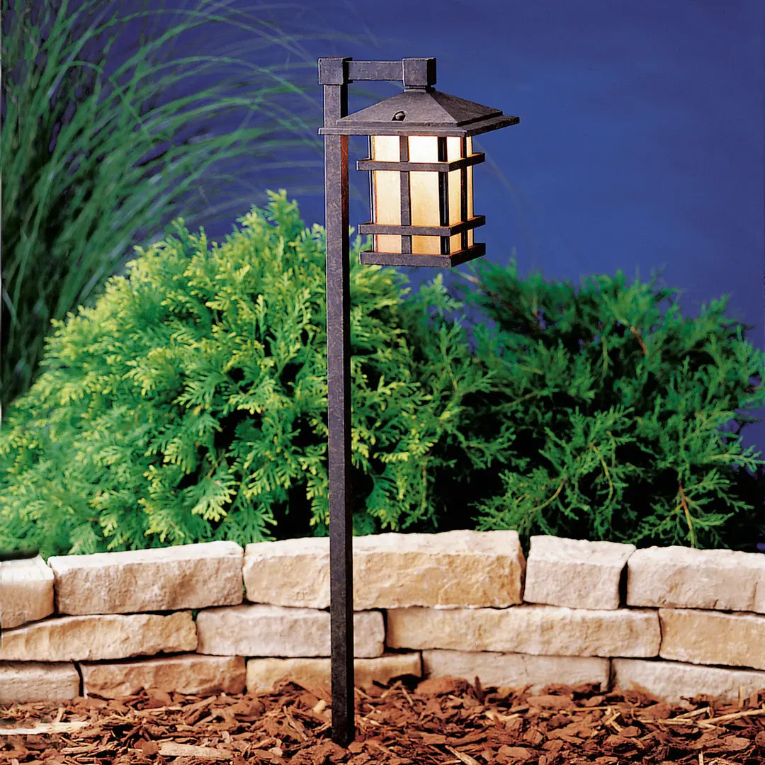 120V Cross Creek Outdoor Path Light in Aged Bronze - Durable Landscape Lighting for Garden, Walkway, and Driveway Illumination