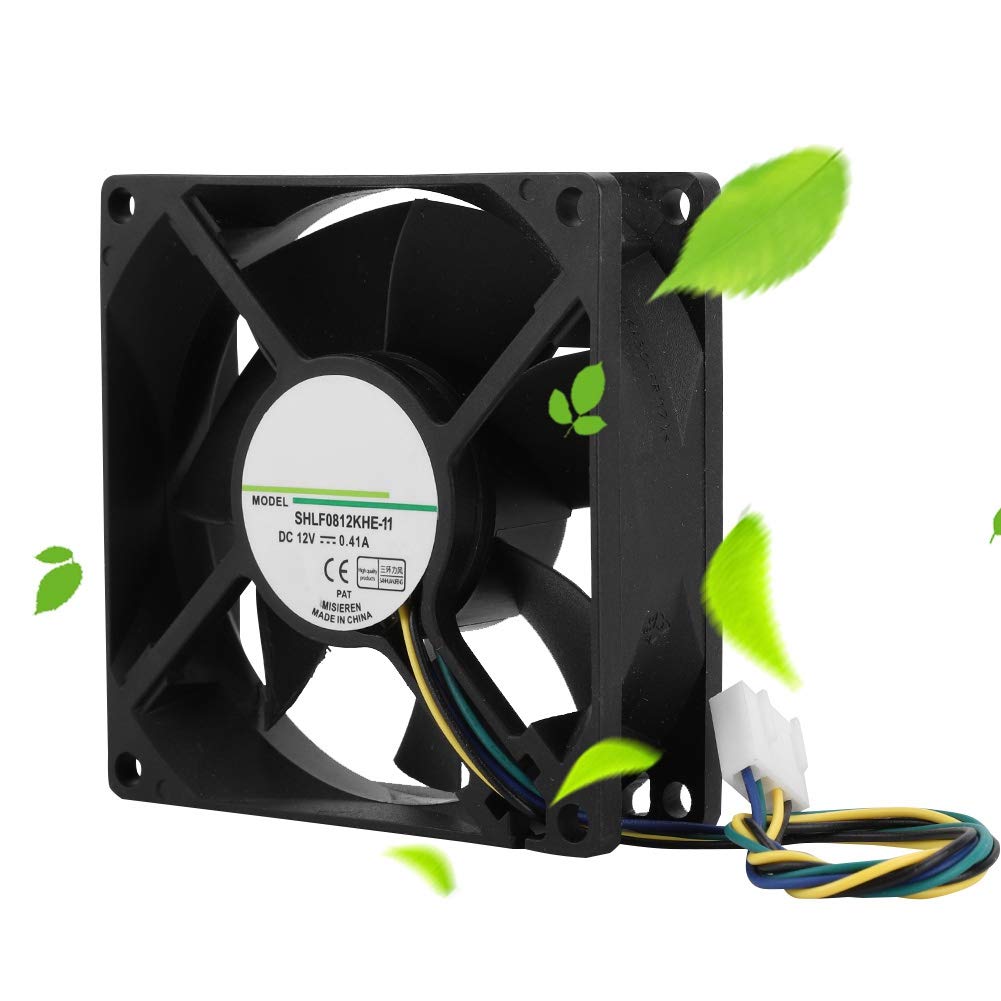 High Performance 80mm 12V PWM Computer CPU Cooling Fan - Ultra Quiet 4 Pin Ball Bearing Case Fan for PC Cooling | Ideal for Gaming PCs, Workstations & Home Office Desktops