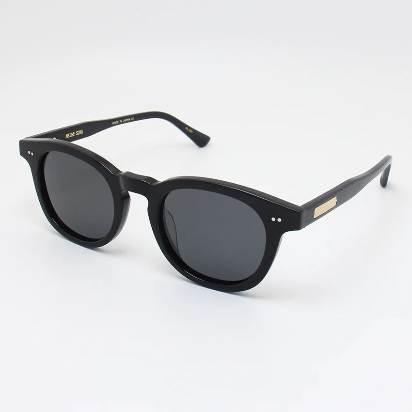 Black Unisex Square Acetate Polarized Sunglasses 4946 - UV Protection, Fashion Eyewear for Men & Women | Perfect for Driving, Beach, and Outdoor Activities