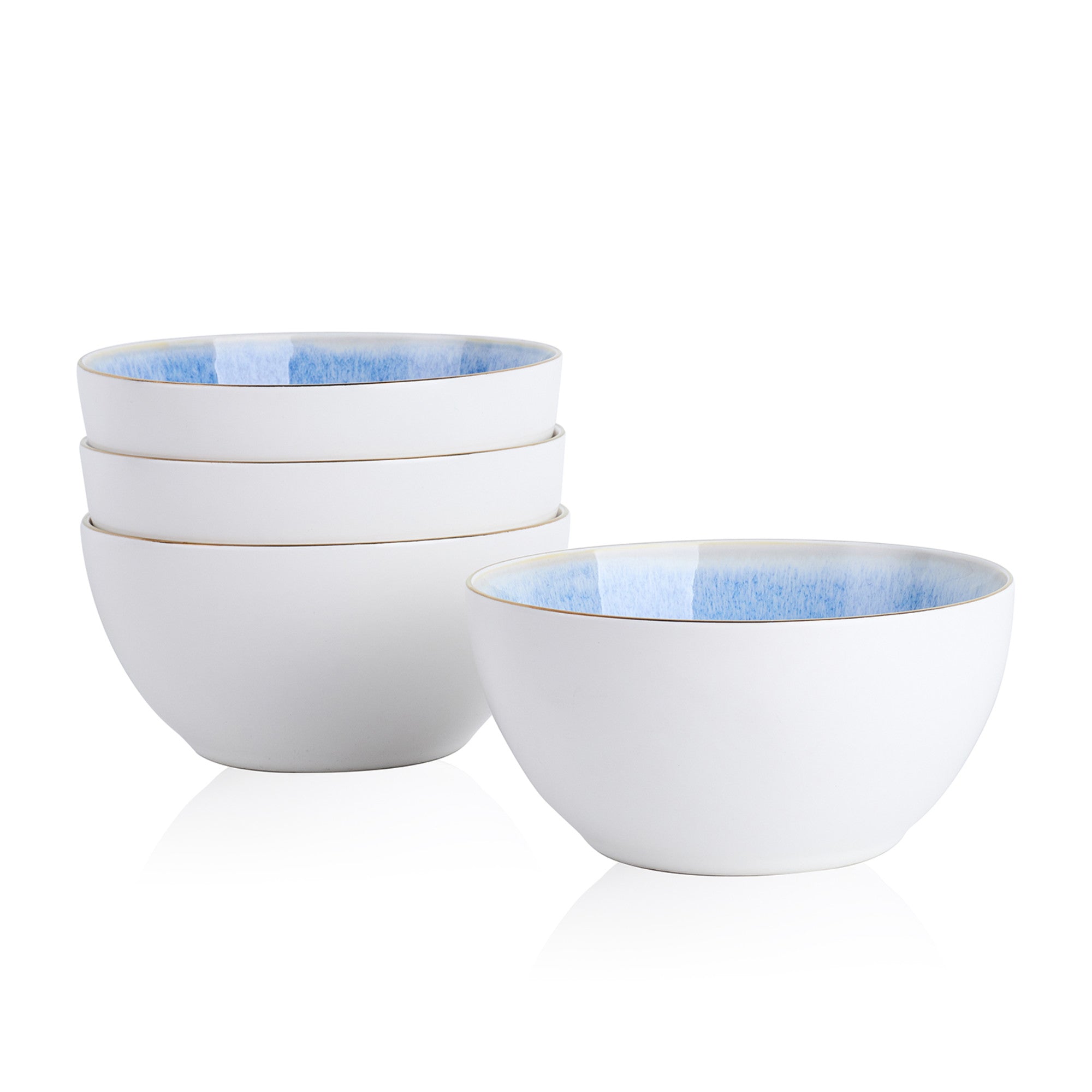 Josephine Porcelain Bowl - Handcrafted Blue Ceramic Soup Bowl with Floral Design | Perfect for Soup, Salad, Dessert & Home Decor