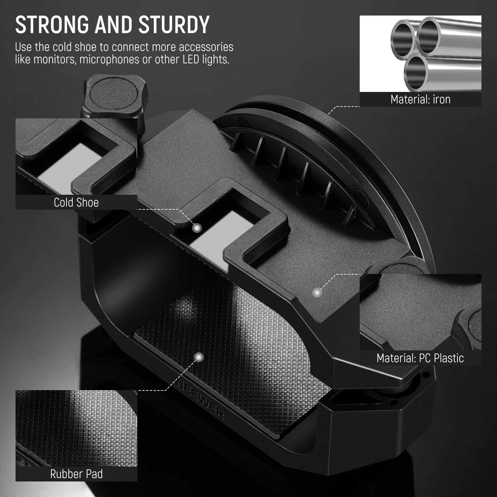 NEEWER SFR1 Square Speedlite Flash Head Mount Adapter for Canon Nikon Sony DSLR Cameras - Perfect for Studio Photography, Portrait & Event Shooting