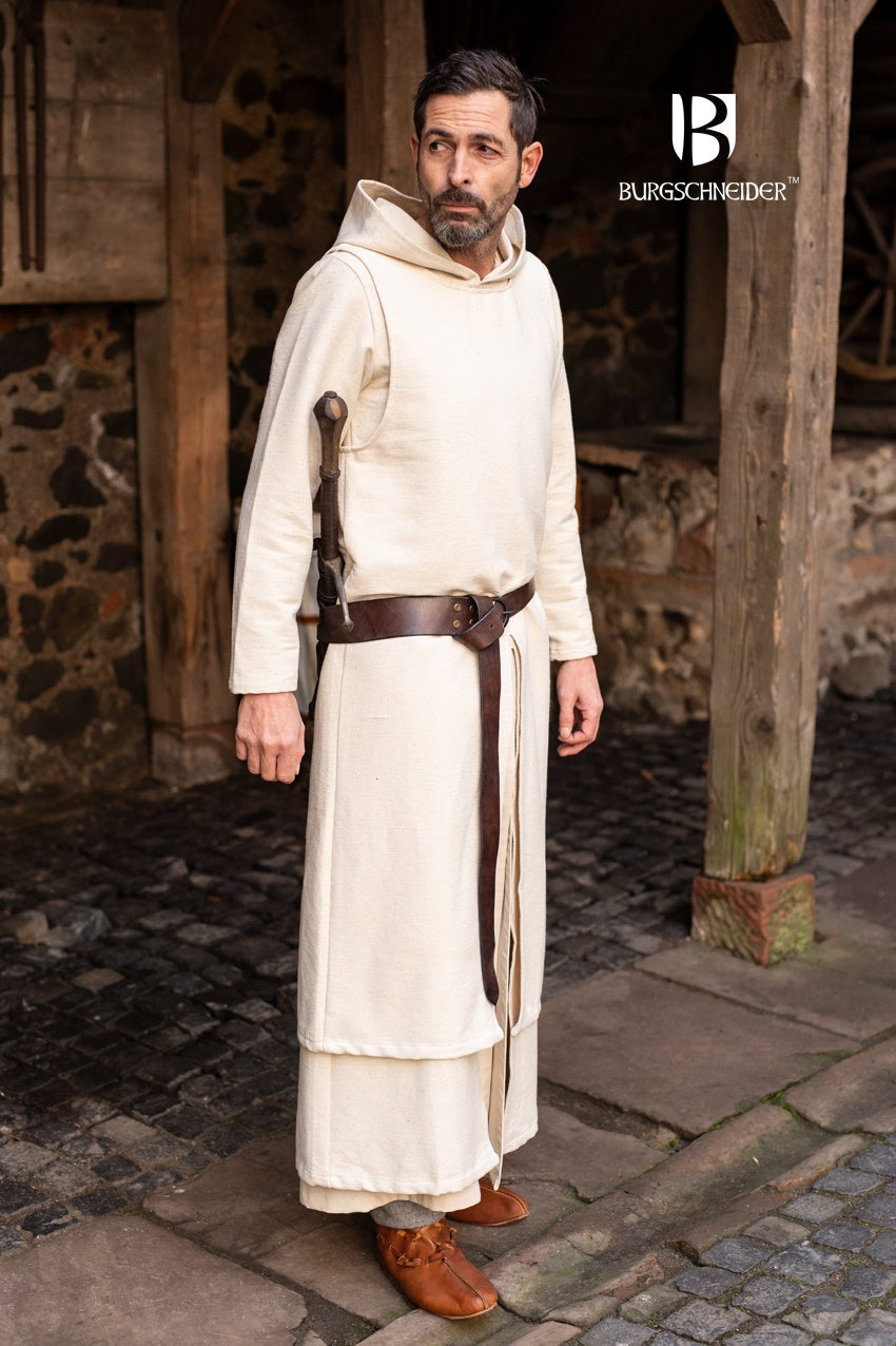 Tabard Thibaud Natural - Premium Quality Cotton Tabard for Medieval Costumes, LARP & Renaissance Fairs | Perfect for Historical Reenactments & Theatrical Performances