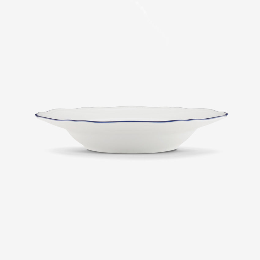 Ginori 1735 Corona Blu Cobato Soup Plate - Elegant Italian Ceramic Dinnerware for Fine Dining & Special Occasions