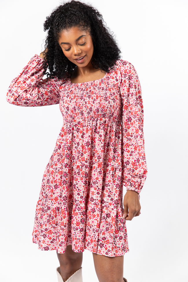 All About You Multi Smocked Knit Floral Dress - Women's Summer Casual Outfit for Beach, Party & Date Night | Final Sale