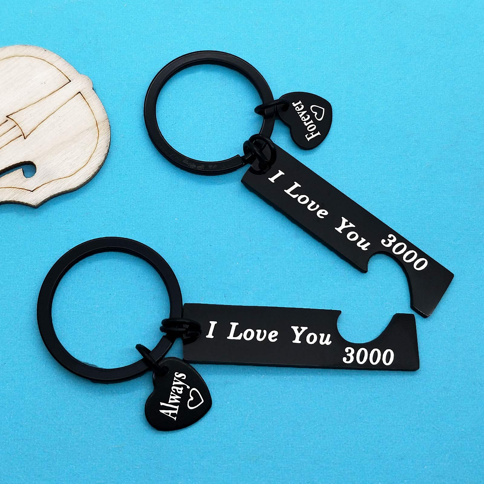 I Love You 3000 Keychain - Romantic Valentine's Day Gift for Boyfriend, Girlfriend, Husband or Wife - Perfect Couples Gift for Christmas, Birthday & Anniversary - Cute Love Token for Everyday Carry & Special Moments