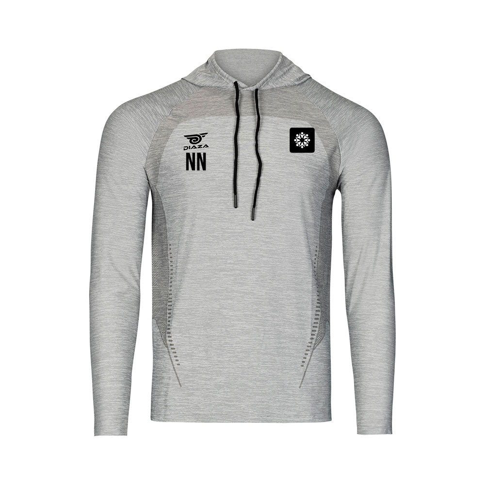 Miami International Academy Suba Hooded Long Sleeve Sweatshirt - Light Gray | Comfortable Pullover for School, Sports & Casual Wear