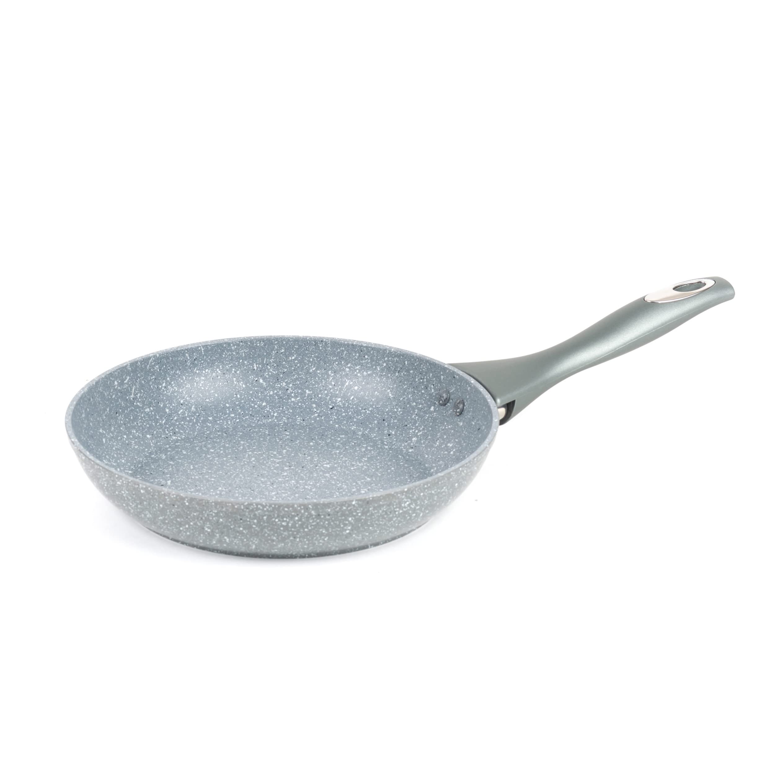 Premium Salter Marblestone 4-Piece Nonstick Cookware Set - 16cm, 18cm, 20cm Sauce Pans with Lids & 24cm Frying Pan | PFOA-Free Forged Aluminum, Induction Compatible | Perfect for Everyday Cooking, Meal Prep & Family Dinners