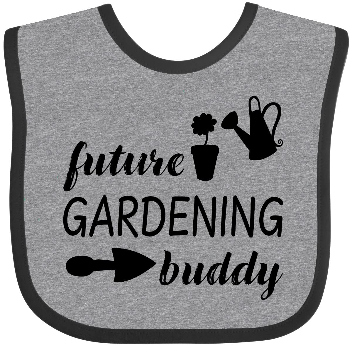 Inktastic Future Gardening Buddy Baby Bib - Adorable Organic Cotton Bib for Babies & Toddlers - Perfect for Feeding, Messy Play, and Outdoor Gardening Activities