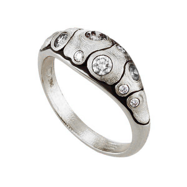 Alex Sepkus Emma Dome Ring R 208PD - Elegant 14K Gold Dome Ring for Women, Perfect for Weddings, Anniversaries & Special Occasions