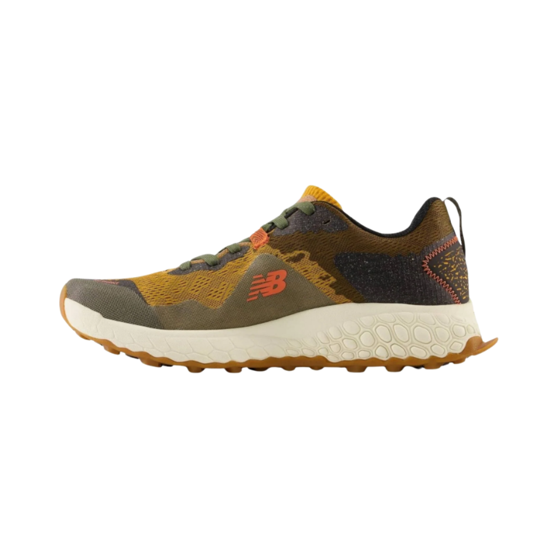 Men's Fresh Foam X Hierro v7 Trail Running Shoes - Golden Hour Dark Camo & Black (D Width) | All-Terrain Hiking & Outdoor Adventure Footwear