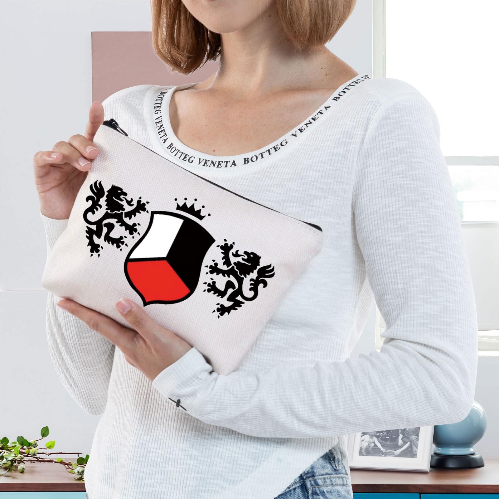 BWWKTOP Latin Music Themed Makeup Bag - Mexico Band Fans Gift, Cosmetic Pouch with Zipper for Singer Merchandise & Fan Accessories - Perfect for Concerts, Travel & Daily Storage (RDMusic)