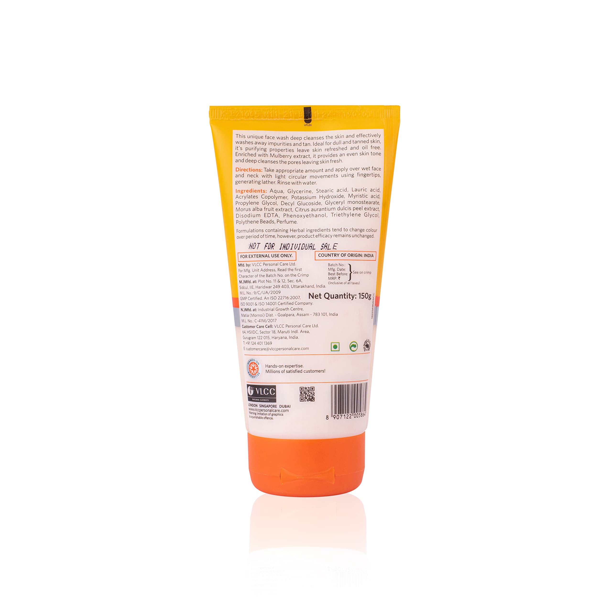 VLCC Turmeric & Berberis Face Wash - Anti Tan & Skin Brightening Cleanser (150ml x 2) - BOGO Deal with Mulberry & Orange Peel Extracts - For Glowing Skin & Sun Damage Repair - Perfect for Daily Skincare & Post-Sun Care