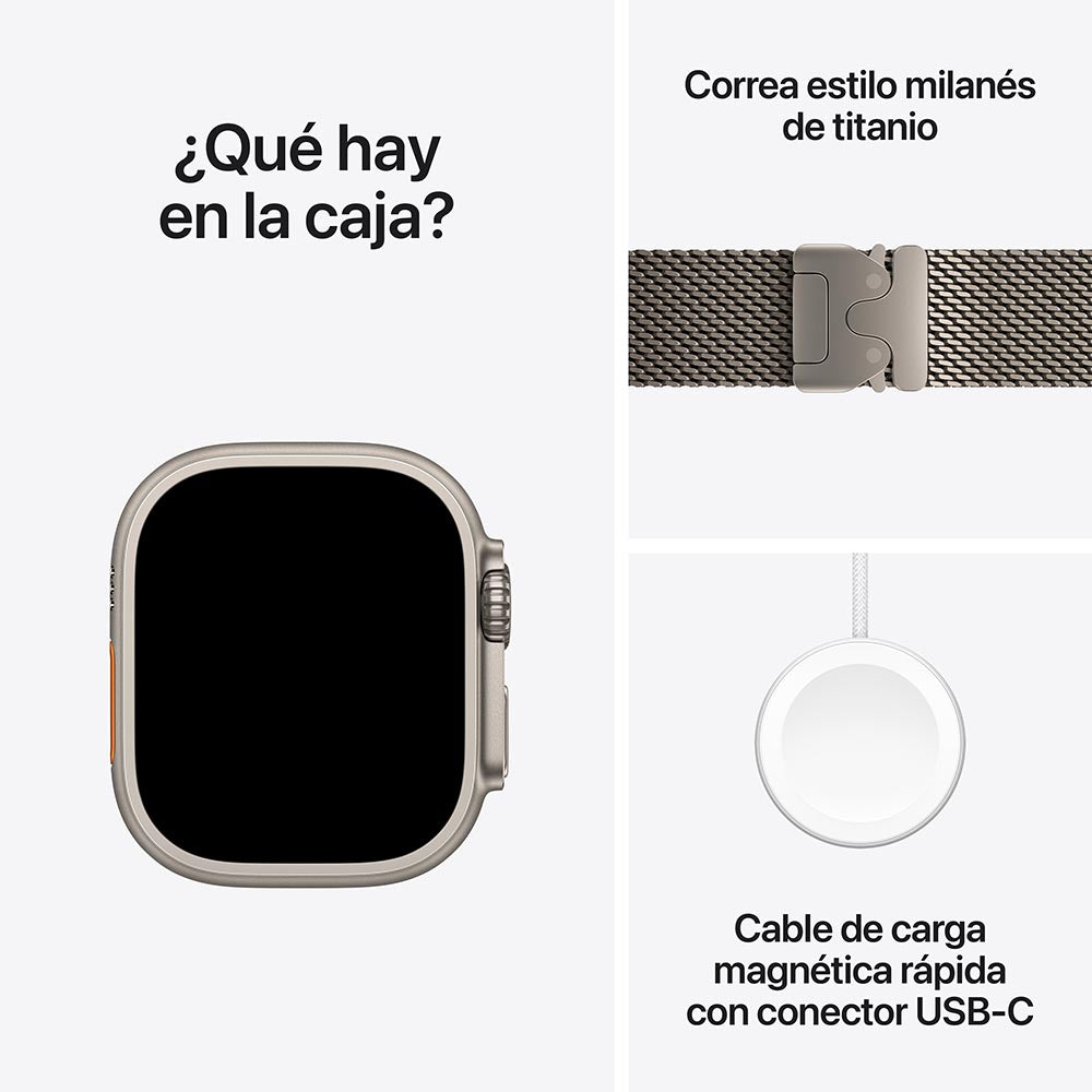 Apple Watch Ultra 2 GPS + Cellular 49mm Titanium Case with Natural Titanium Milanese Loop Band - Perfect for Fitness Tracking, Outdoor Adventures & Everyday Smartwatch Use