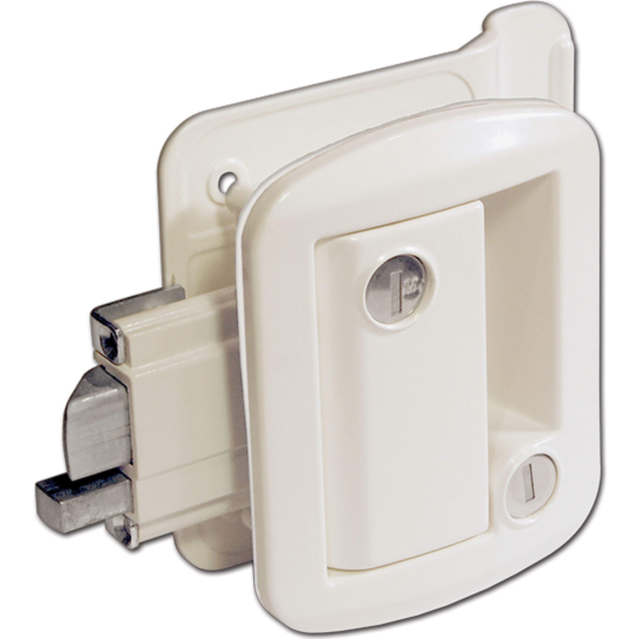 TTL-43610-9009-1PK Global Classic PRO White Entry Door Lock with Deadbolt - Secure Home & Office Exterior Doors