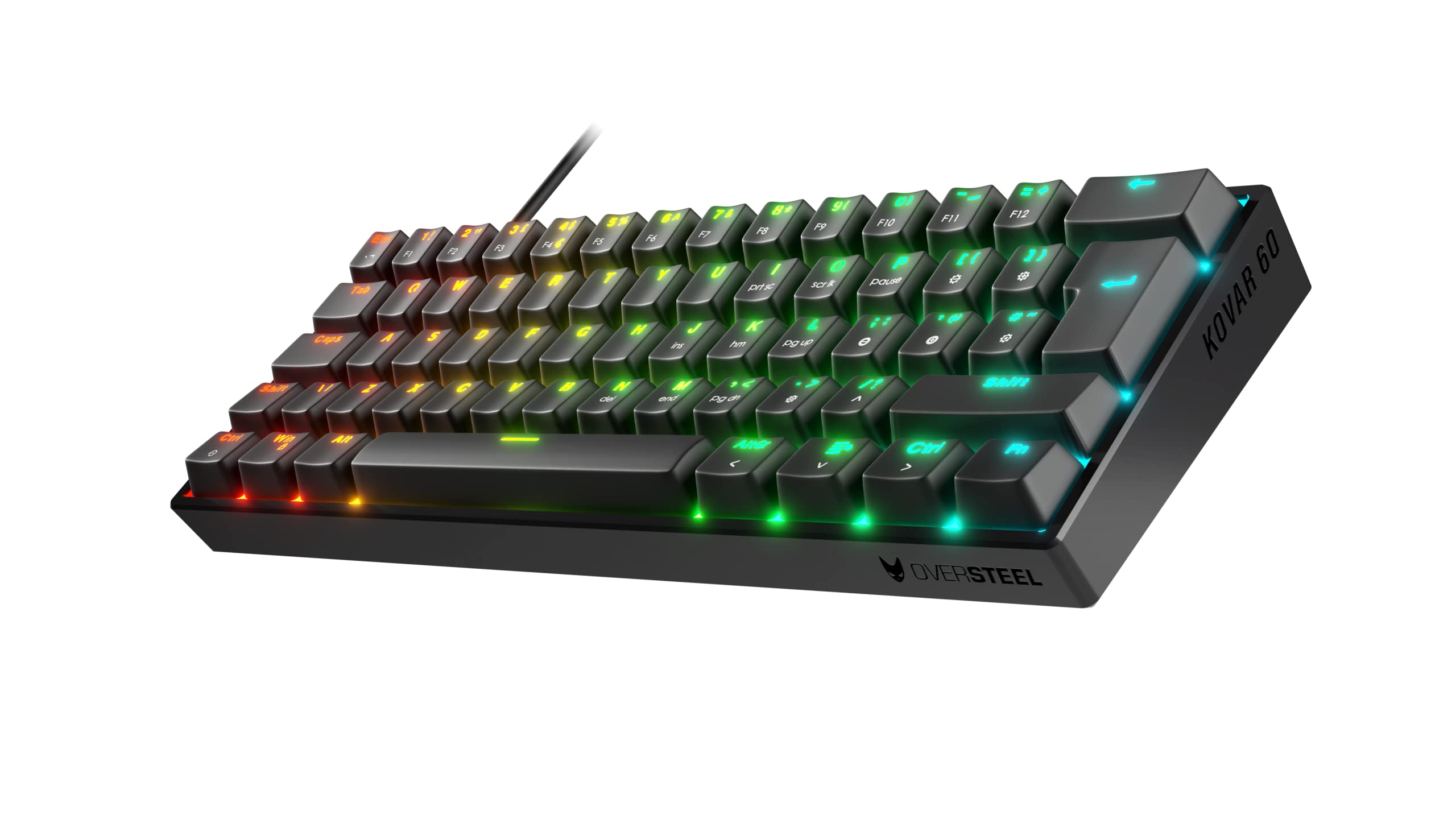 Oversteel KOVAR 60% RGB Mechanical Keyboard - Outemu Red Switches for Gaming & Office
