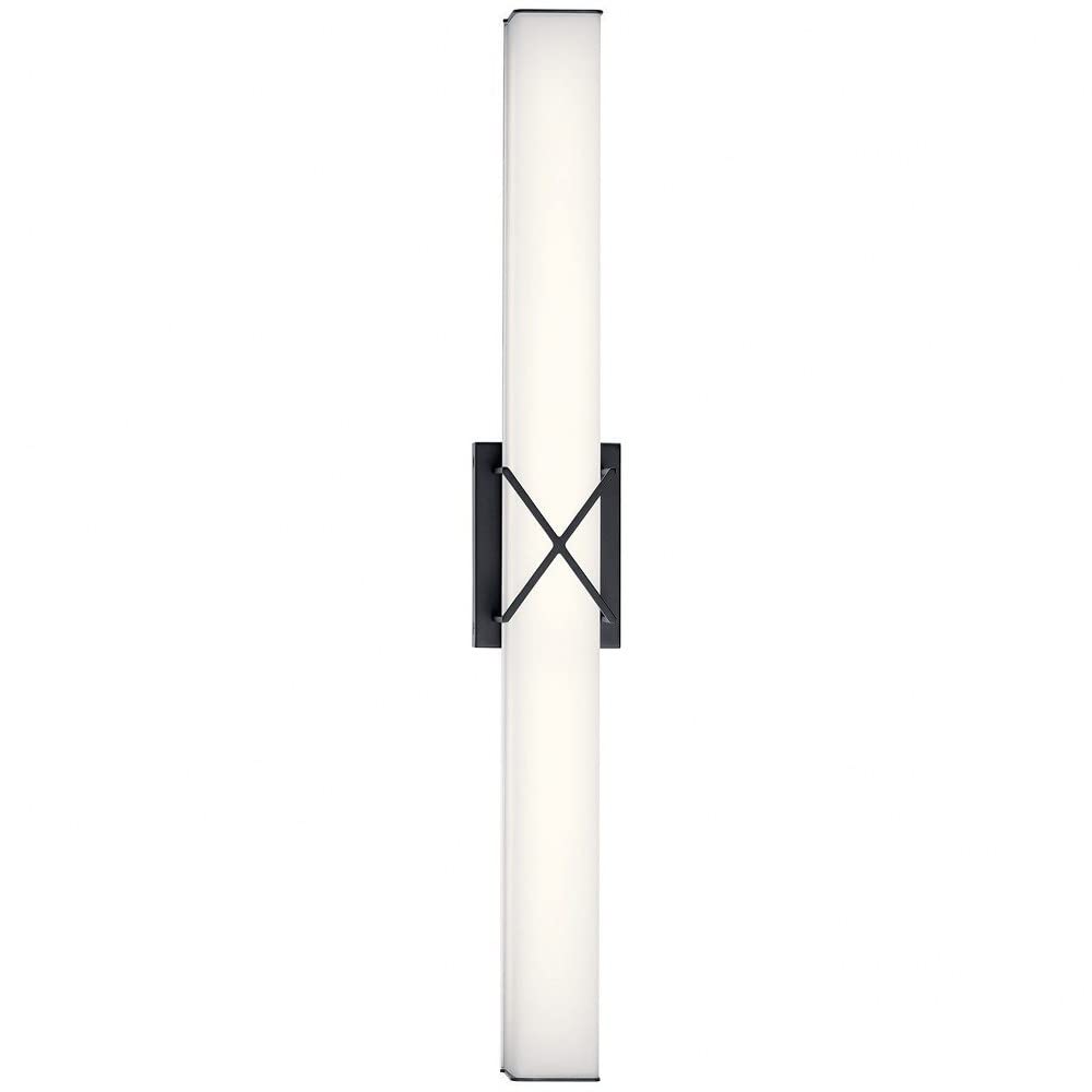 Kichler 45658MBKLED Trinsic 3-Light Bathroom Vanity Light Fixture - 314.1W Matte Black Finish - Perfect for Modern Bathrooms & Powder Rooms