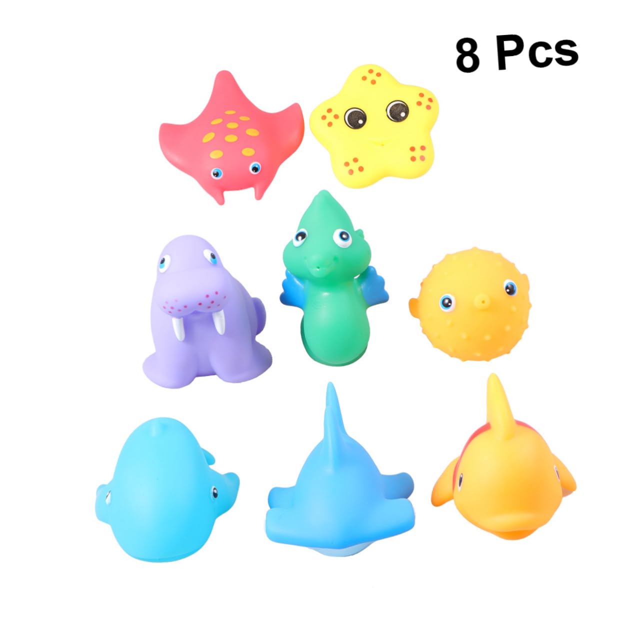 KICHOUSE 16 Pcs Bath Toys Set - Squeaky Rubber Duck & Animal Bath Time Toys for Toddlers | Fun Bathtub Playtime for Babies & Kids