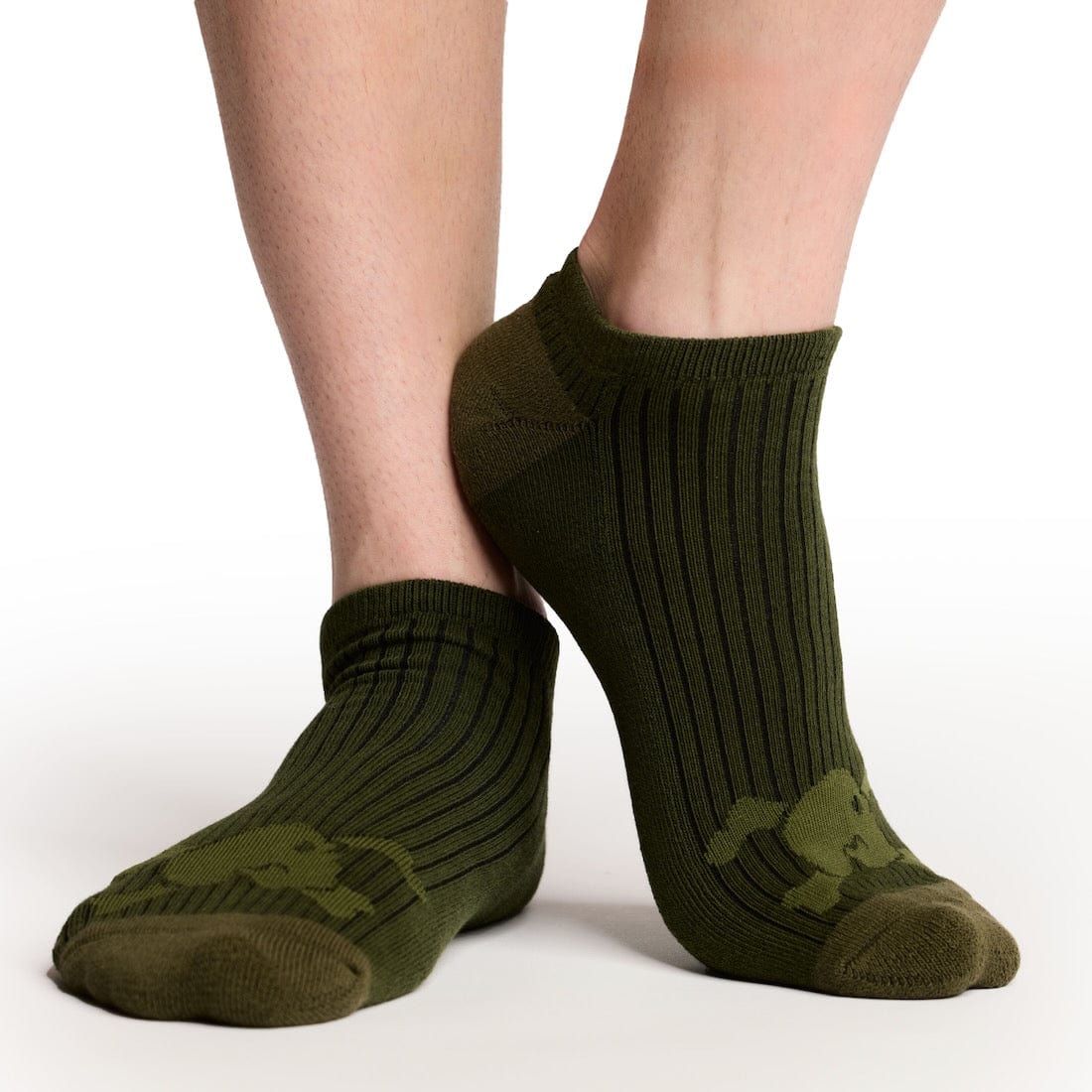Skull & Bones No Show Socks for Men & Women - Breathable Invisible Liner Socks in Green - Perfect for Sneakers, Loafers, and Casual Shoes