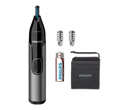 Philips Series 3000 Nose Hair Trimmer - Painless Ear & Eyebrow Grooming Kit for Men | Perfect for Travel, Home Use & Personal Care Routine
