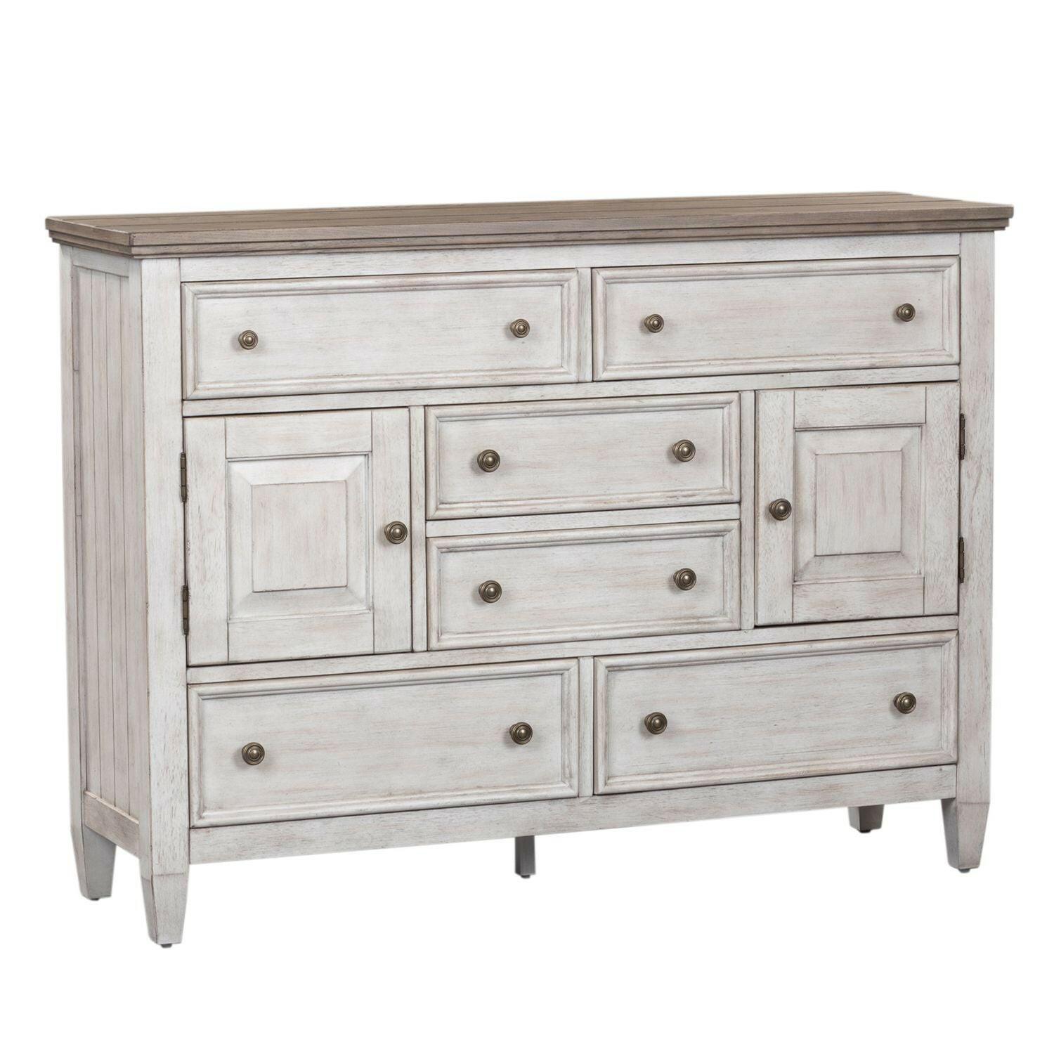 Heartland Chesser Dresser Mirror 824 br32/51 - Elegant Bedroom Dresser Mirror with Wood Frame for Home Decor & Vanity Use