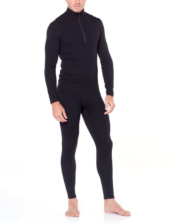 Icebreaker 260 Tech LS Half Zip Men's Merino Wool Base Layer - Warm & Breathable for Hiking, Skiing & Outdoor Activities