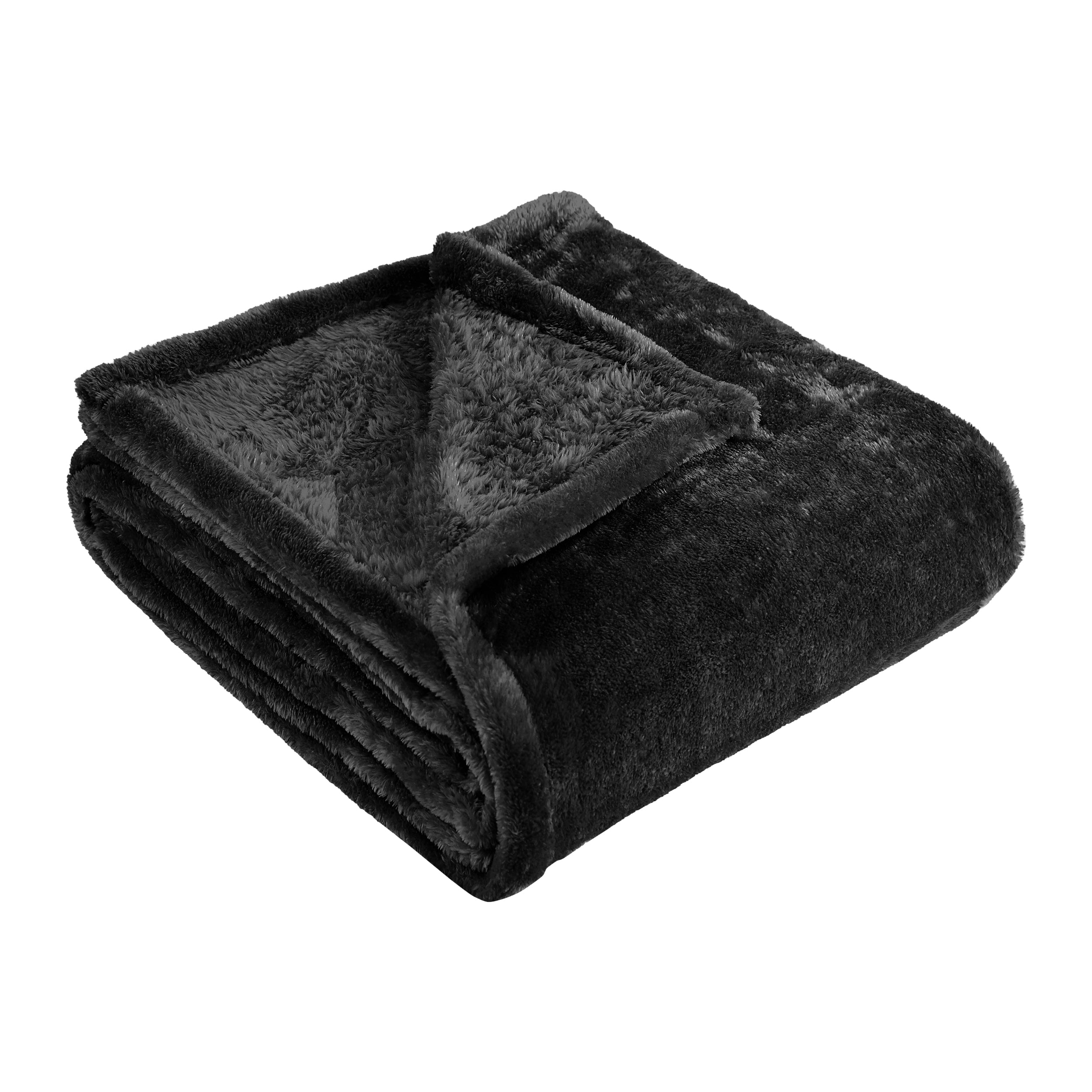 Classic Solid Fleece Plush Medium Weight Fluffy Soft Blanket - Cozy & Warm for Bed, Sofa, Travel & Gifts | Ultra-Soft Throw Blanket for All Seasons