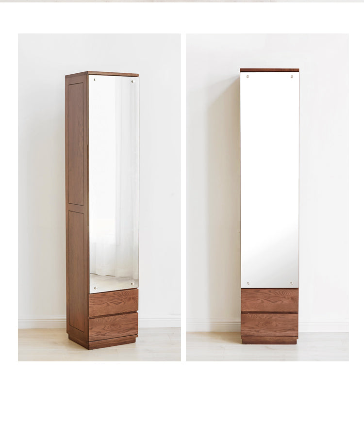 Solid Oak Wood Shoe Stool with Hanger - Space Saving Entryway Storage Cabinet for Shoes, Hats & Coats - Perfect for Small Apartments, Mudrooms & Closet Organization