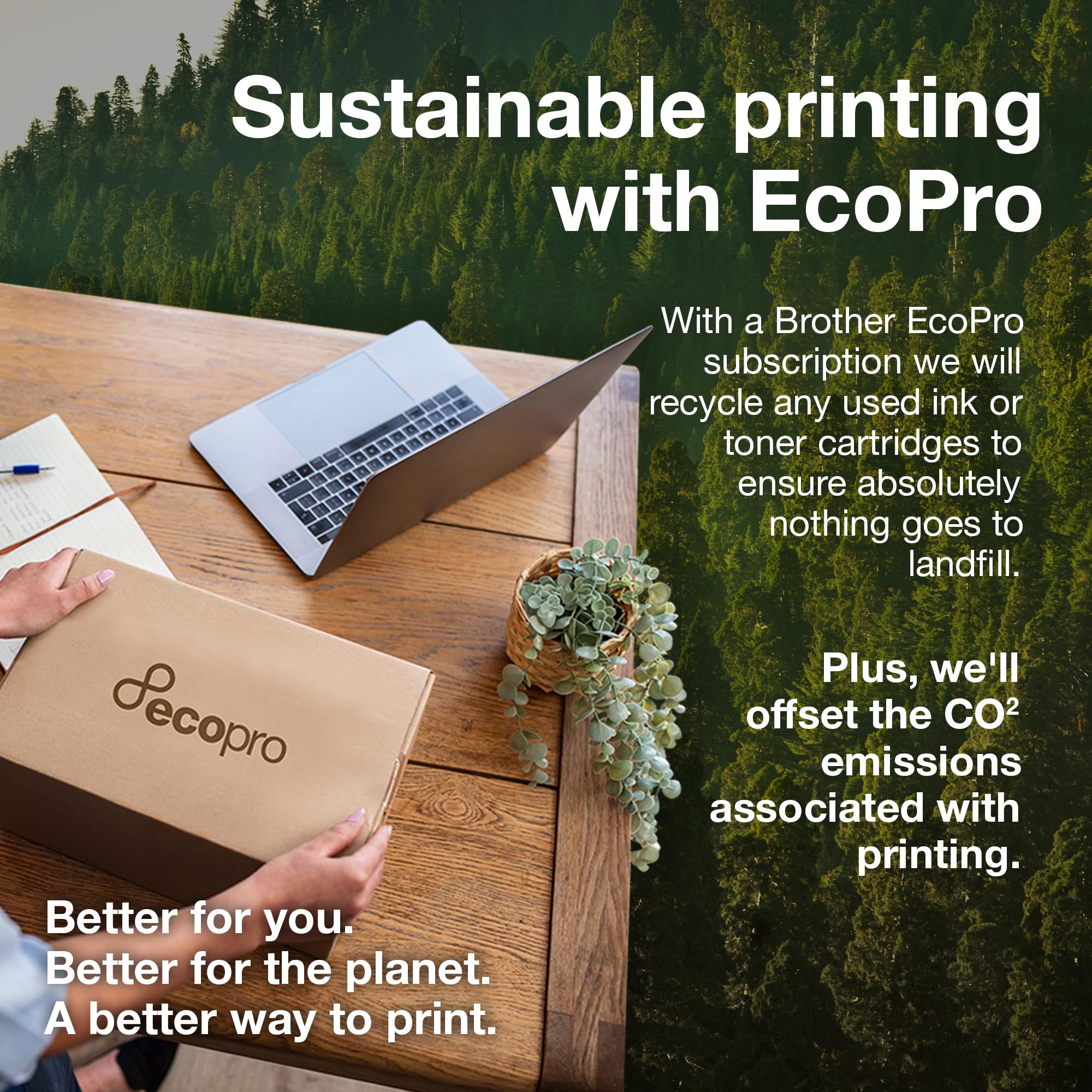 Brother HL-L2400DWE Monochrome Laser Printer with EcoPro Subscription - Single Function, Auto Duplex Printing, A4 Paper Size | 4 Months Free Trial & Automatic Toner Delivery (UK Plug) | Perfect for Home Office & Small Business Printing Needs