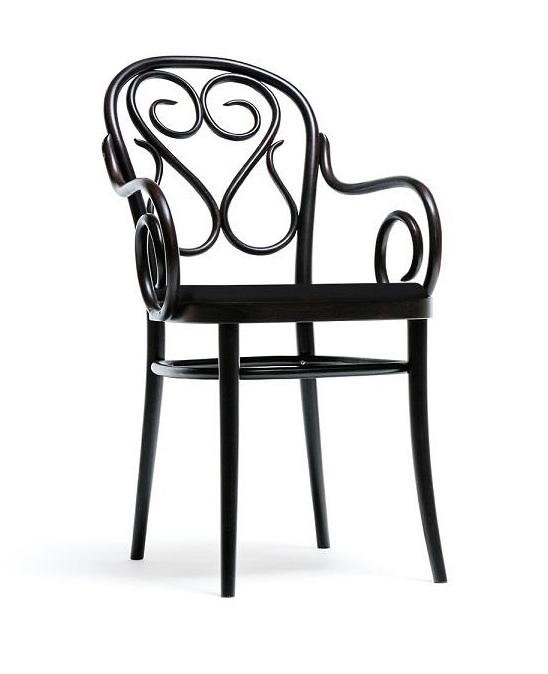 Ton August Thonet No. 4 Upholstered Bentwood Armchair - Vintage Modern Dining Chair for Home, Restaurant & Office Decor