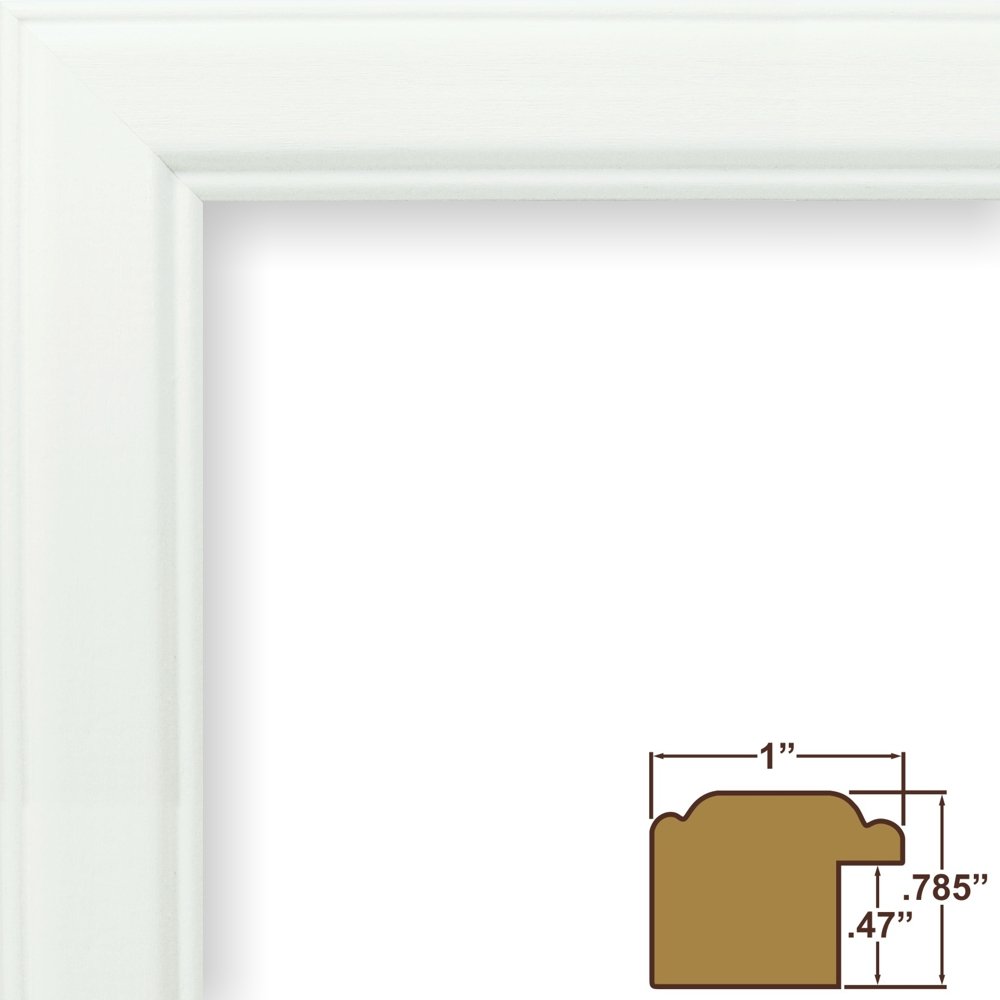 Craig Frames Tulip Poplar - Premium White Hardwood Picture Frame 14x20 Inches - Perfect for Wall Art, Family Photos & Home Decor