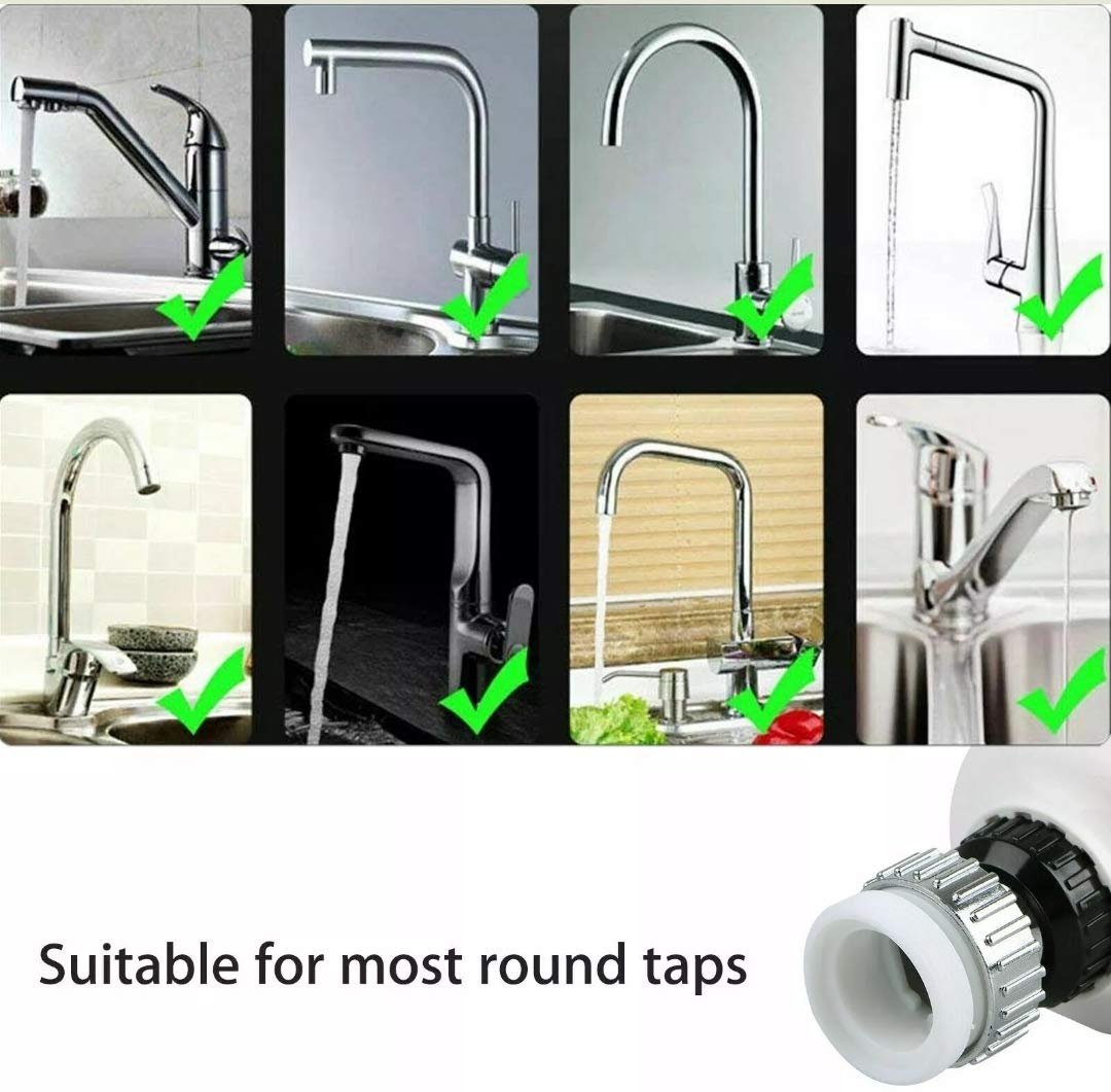 360 Degree Rotating Kitchen Faucet Spray Head - Adjustable Water Saving Nozzle for Easy Dish Washing & Sink Cleaning | Perfect for Modern Homes & Restaurants