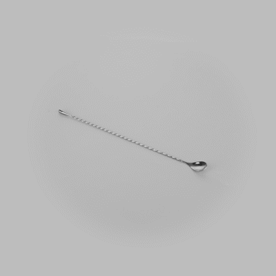 Premium Bar Lux Black Plated Stainless Steel Belicoso Barspoon - 16